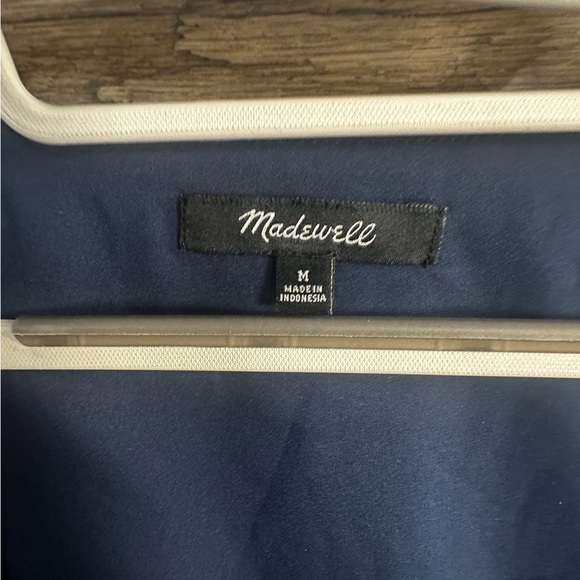 Madewell Yellow and Blue Peplum Blouse - Picture 5 of 11